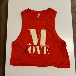 Free people movement bright orange workout/athletic tank size S